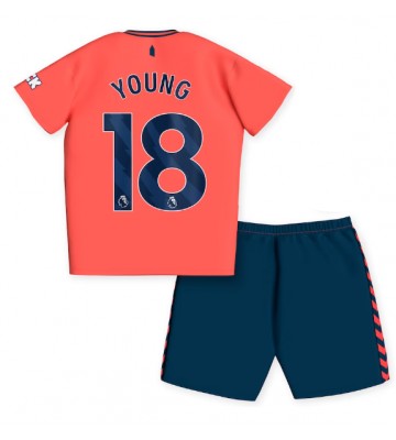Everton Ashley Young #18 Replika Babytøj Udebanesæt Børn 2023-24 Kortærmet (+ Korte bukser)